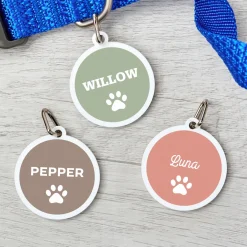 Paw Print Acrylic Pet Tag