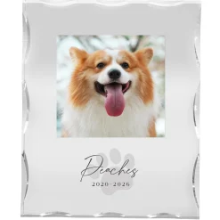 Pawprint Memorial Photo Acrylic Block