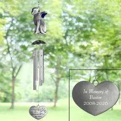 Paw Print On My Heart Dog Memorial 17.5 inch Wind Chime
