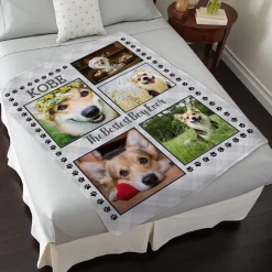 Paw Print Photo Plush Blanket
