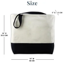Paw Print Photo Zippered Tote Bag