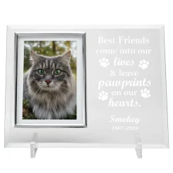 Pawprints in Heaven Glass Frame