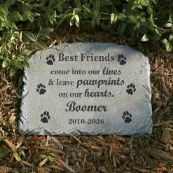 Pawprints In Heaven Memorial Garden Stone