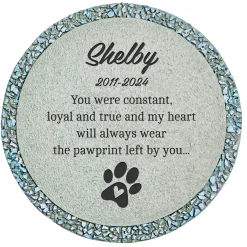 Paw Prints Left By You Garden Stone