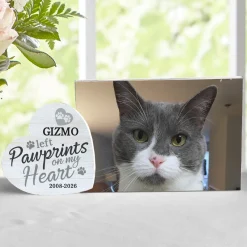 Paw Prints Memorial Heart Frame