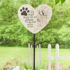 Pawprints On My Heart Garden Wind Chime
