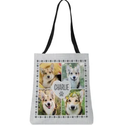 Pawprints on My Heart Pet Photo Tote