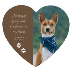 Pawprints On Our Hearts Photo Wood Heart