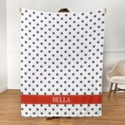 Paw Prints Pet Plush Blanket