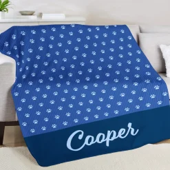 Paws and Stripes Pet Plush Blanket