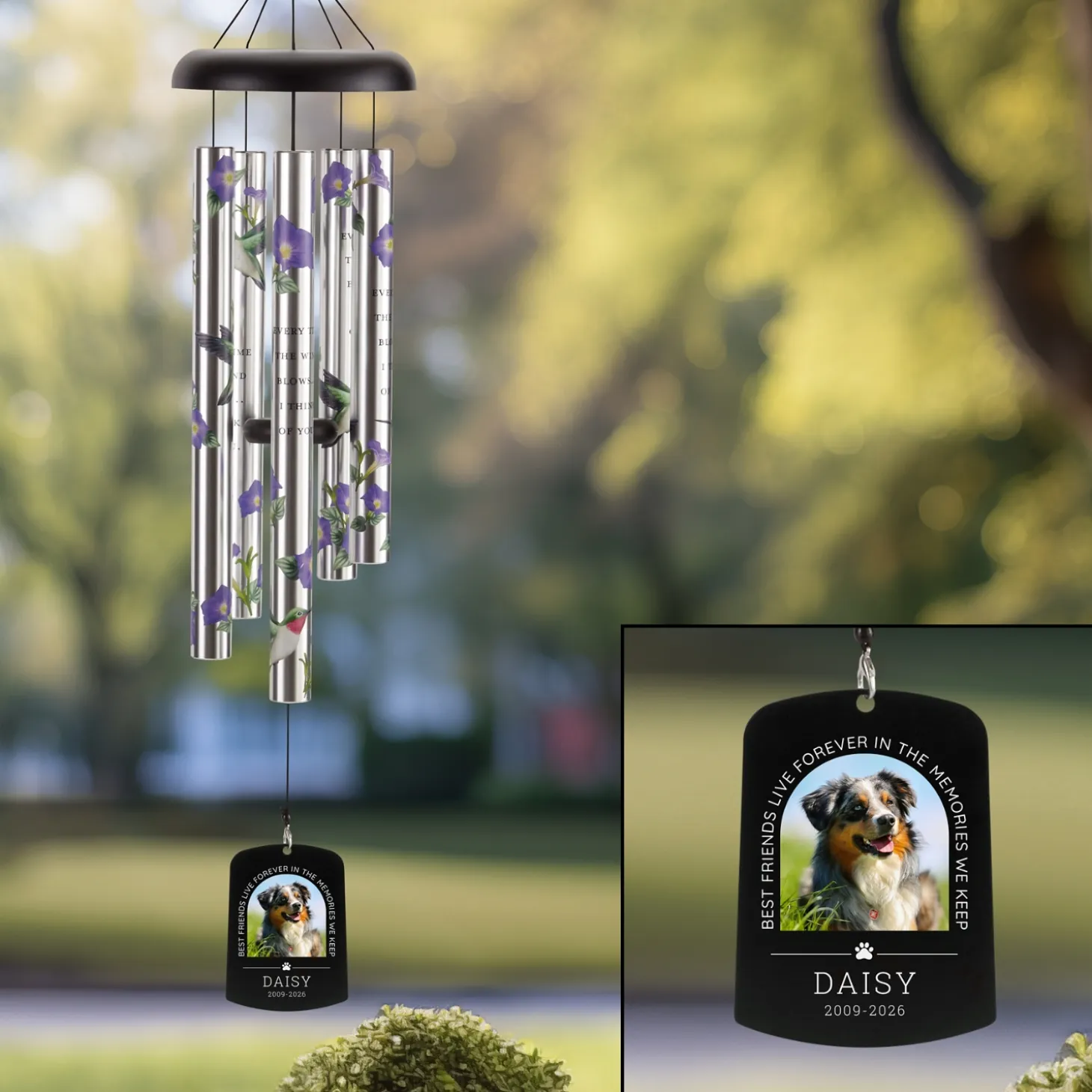 Paws & Memories Photo Sonnet 38 Inch Wind Chime