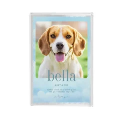 Peaceful Clouds Pet Photo Glass Block