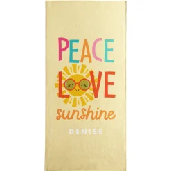 Peace Love Sunshine Beach Towel
