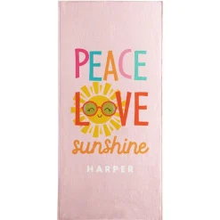 Peace Love Sunshine Beach Towel