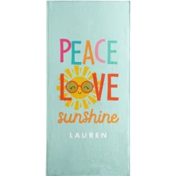 Peace Love Sunshine Beach Towel