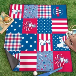 PEANUTS® Americana Multi Square Picnic Blanket