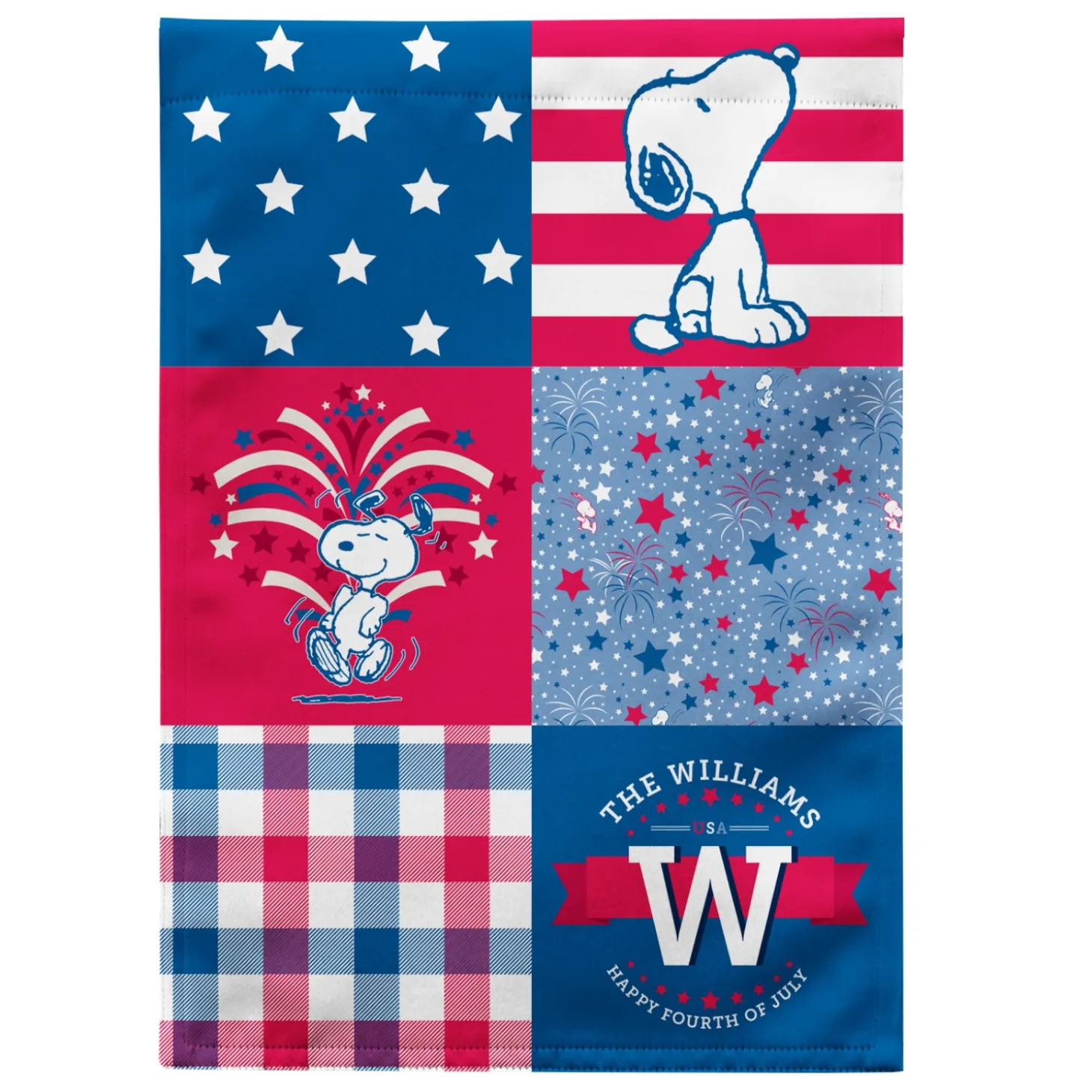 PEANUTS® Americana Multi Square Garden Flag
