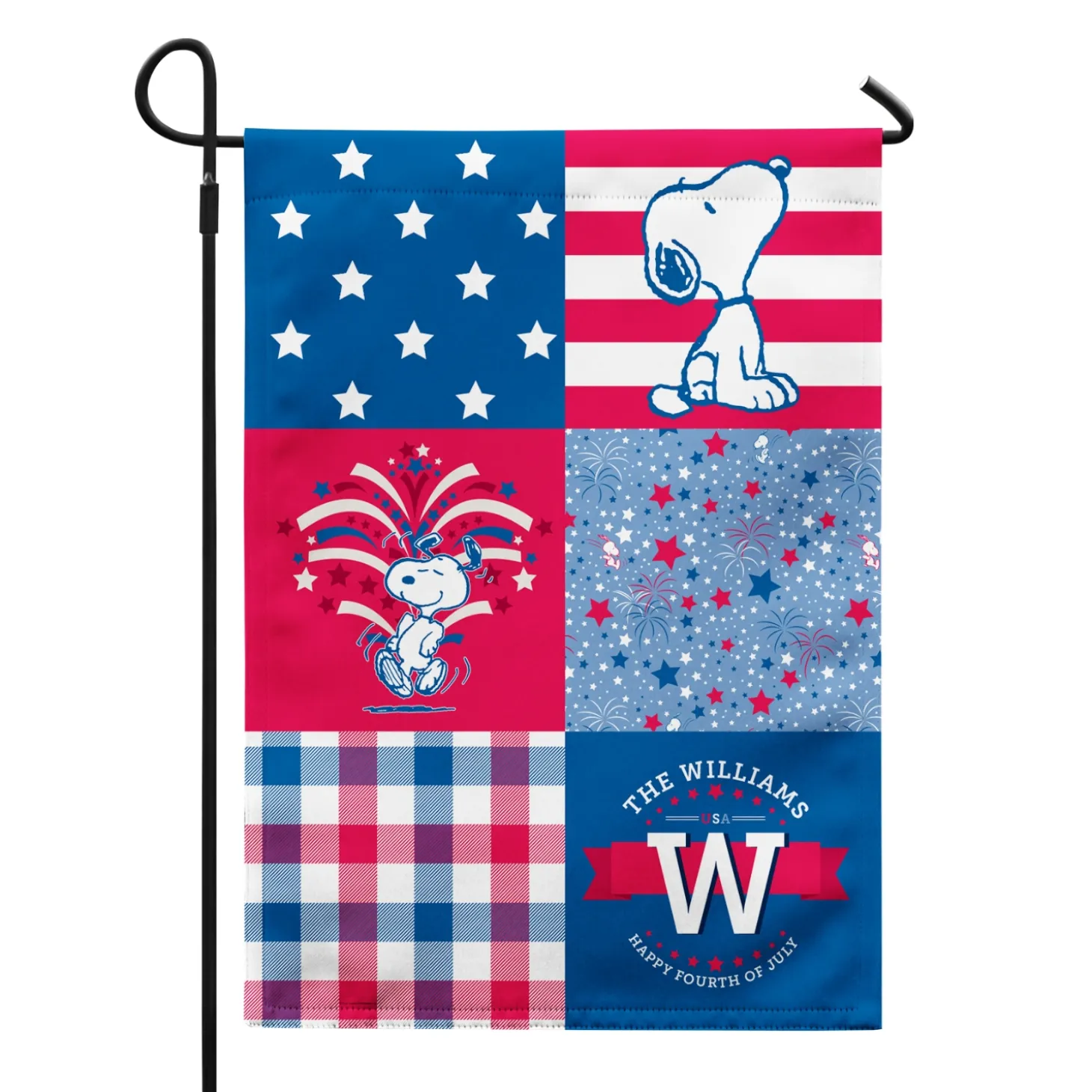 PEANUTS® Americana Multi Square Garden Flag