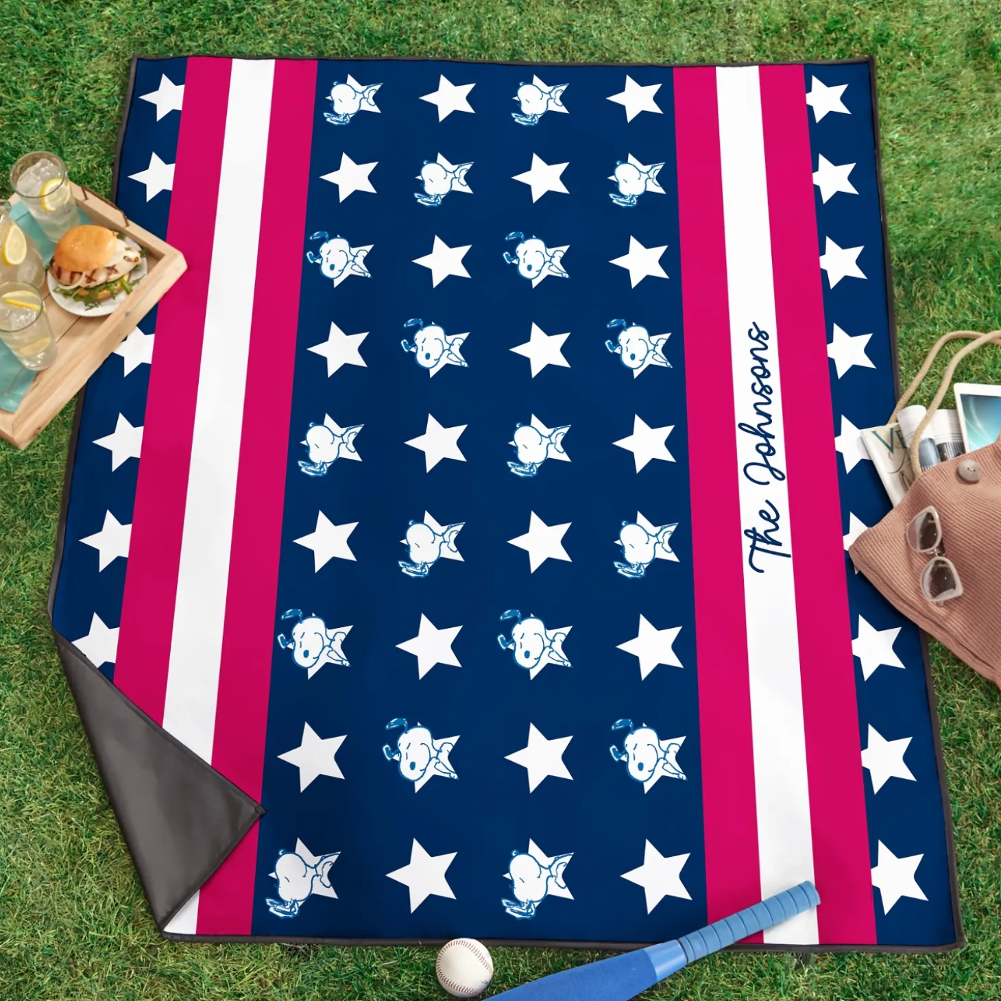 PEANUTS® Americana Stars and Stripes Picnic Blanket