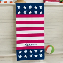 PEANUTS® Americana Stars and Stripes Beach Towel