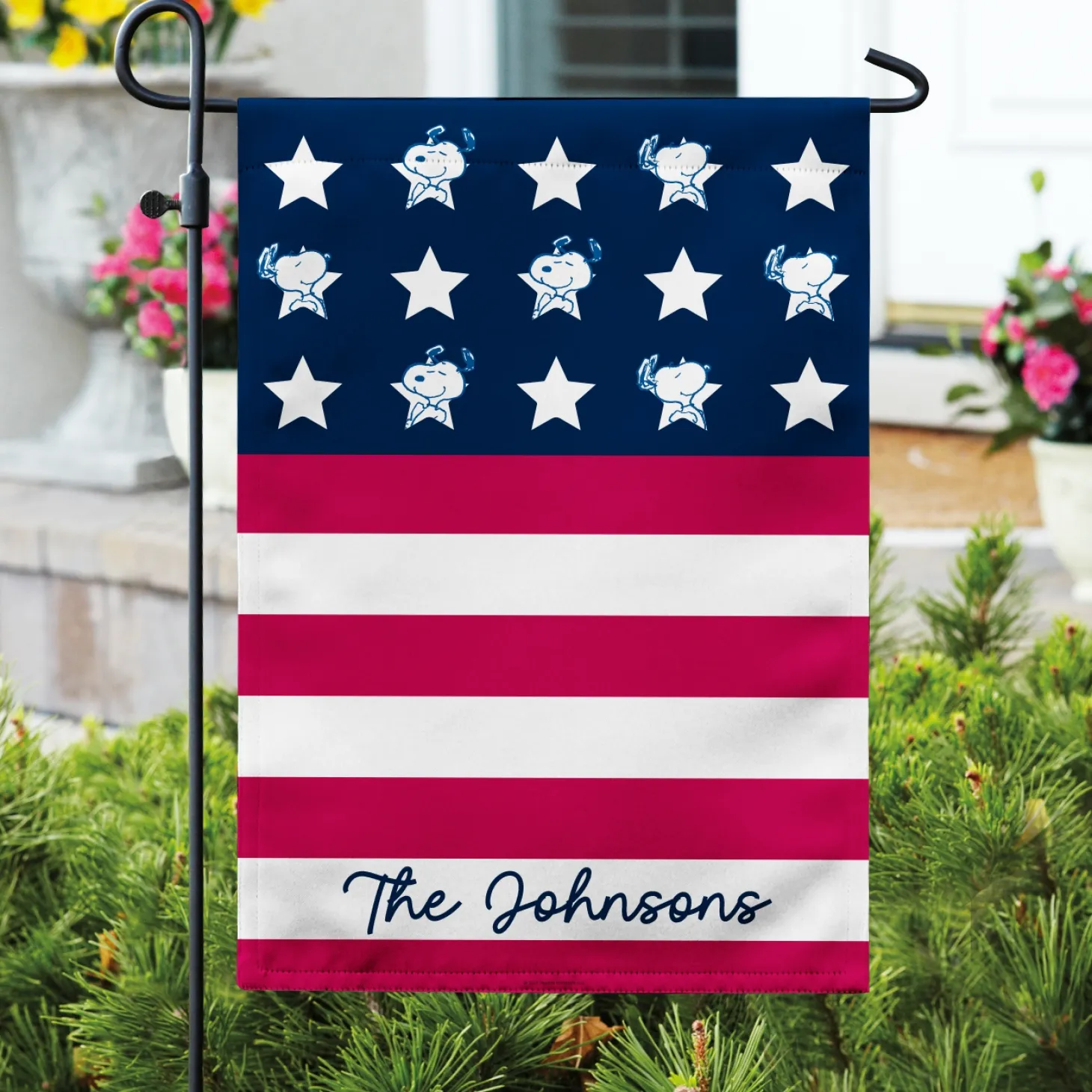 PEANUTS® American Stars and Stripes Garden Flag