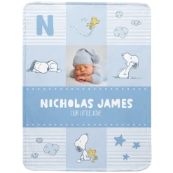 PEANUTS® Baby Love Photo Plush Baby Blanket