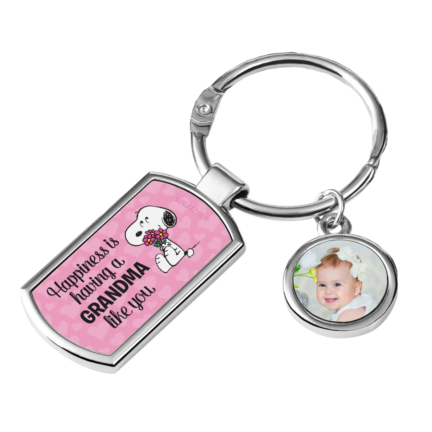 PEANUTS® Happiness is... Photo Keychain