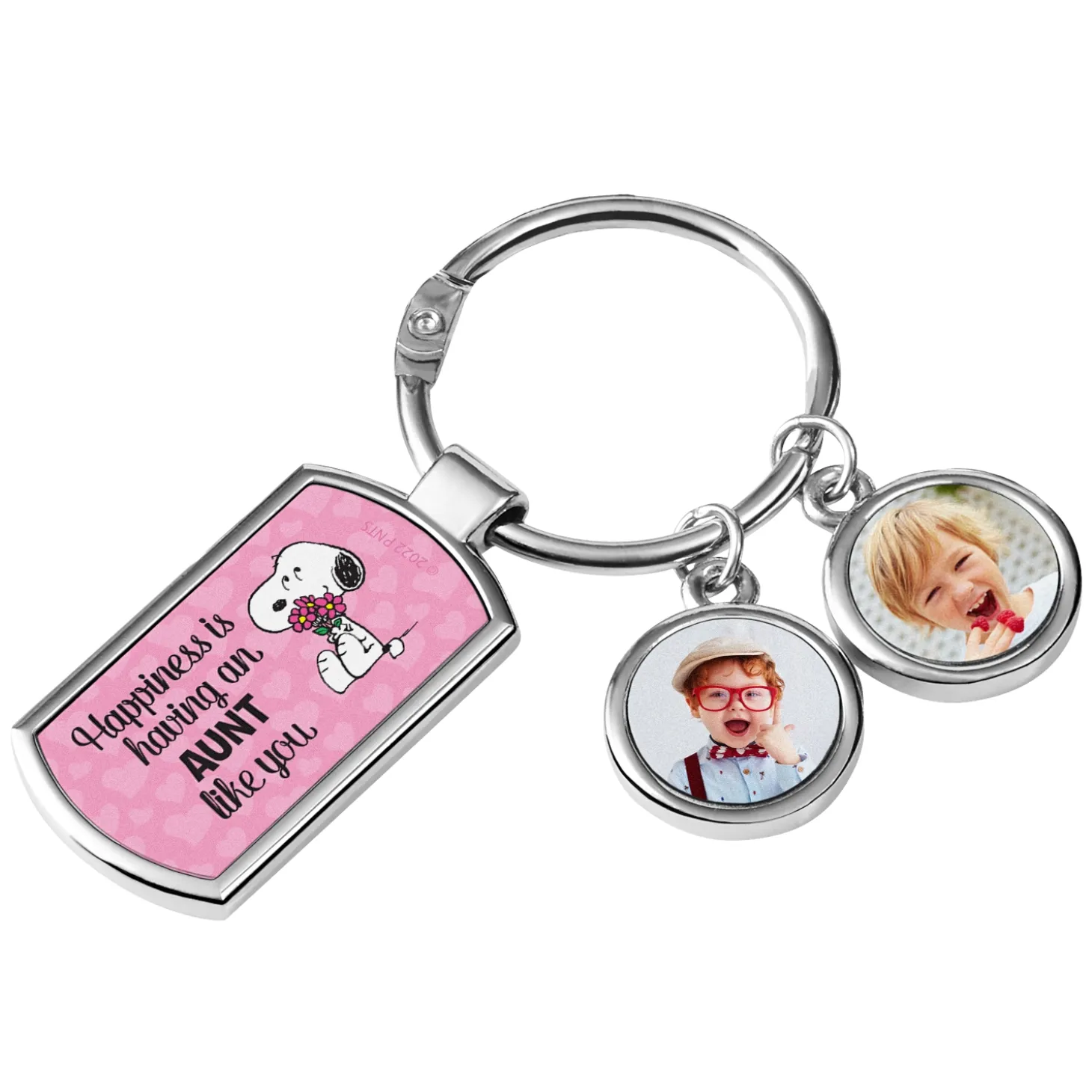 PEANUTS® Happiness is... Photo Keychain
