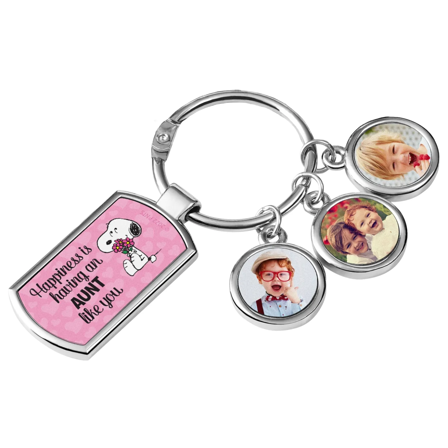 PEANUTS® Happiness is... Photo Keychain