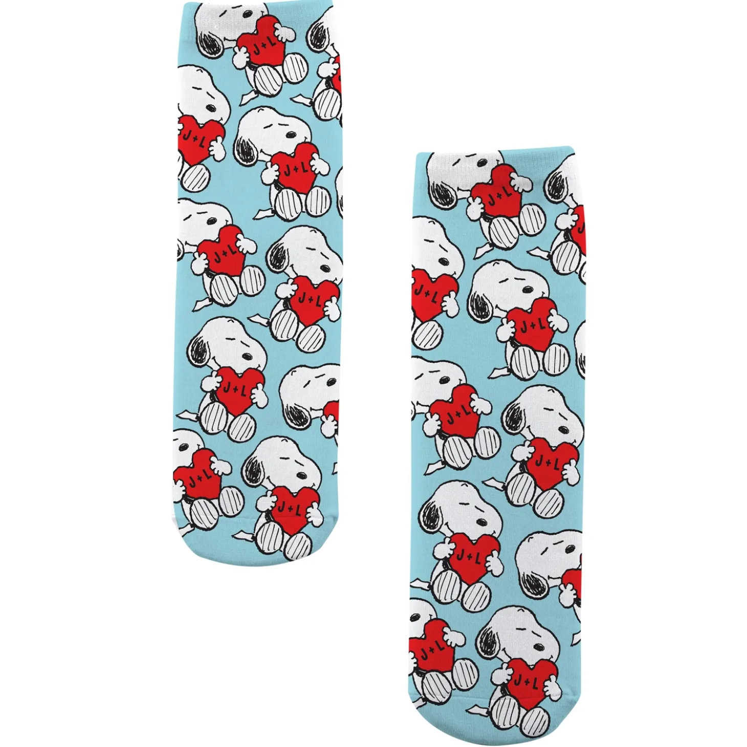 PEANUTS® Heart Initial Valentine Socks