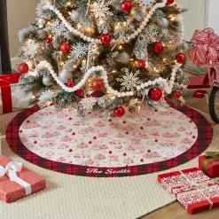 PEANUTS® Holiday Toile Pattern Quilted Tree Skirt