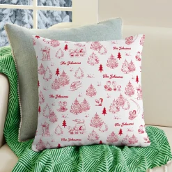 PEANUTS® Holiday Toile Pattern Throw Pillow