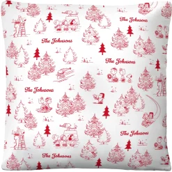 PEANUTS® Holiday Toile Pattern Throw Pillow