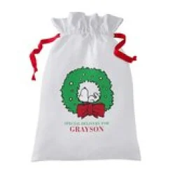 PEANUTS® Holiday Wreath Oversized Gift Bag