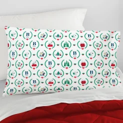 PEANUTS® Holiday Wreath Pattern Pillowcase