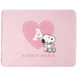 PEANUTS® Love Heart Plush Baby Blanket