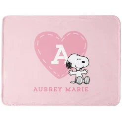 PEANUTS® Love Heart Plush Baby Blanket