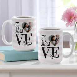 PEANUTS® Love Stripe Photo Mug