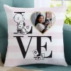 PEANUTS® Love Stripe Photo Throw Pillow