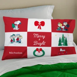 PEANUTS® Merry & Bright Pillowcase