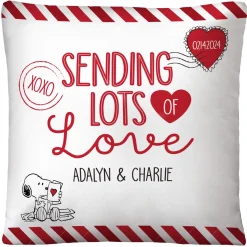 PEANUTS® Sending Lots of Love Throw Pillow