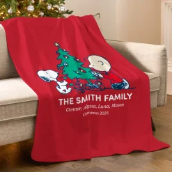PEANUTS® Snoopy™ and Charlie Brown Christmas Plush Blanket
