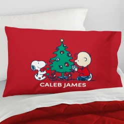PEANUTS® Snoopy™ and Charlie Brown Christmas Pillowcase