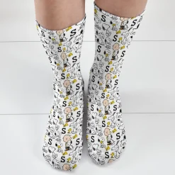 PEANUTS® Snoopy™ and Charlie Brown™ All Over Print Socks