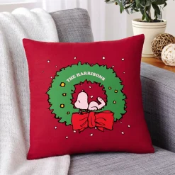 PEANUTS® Snoopy™ Holiday Wreath Throw Pillow