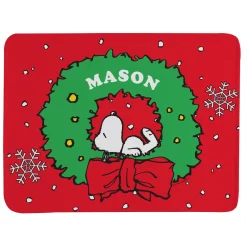 PEANUTS® Snoopy™ Holiday Wreath Plush Blanket