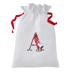 PEANUTS® Snoopy™ Plaid Initial Oversized Gift Bag