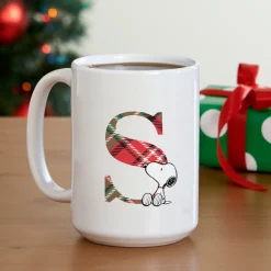 PEANUTS® Snoopy™ Plaid Initial Mug