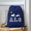 PEANUTS® Snoopy™ & Woodstock Initials Drawstring Bag