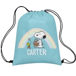 PEANUTS® Snoopy™ & Woodstock Rainbow Drawstring Bag